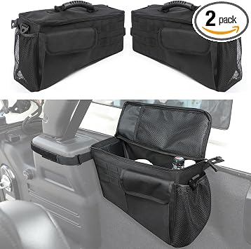 YOCTM Wheel Well Storage Bin, Rear Trunk Organizer, Cargo Storage Tray compatible with 2018-2024 Jeep Wrangler JL JLU 4-