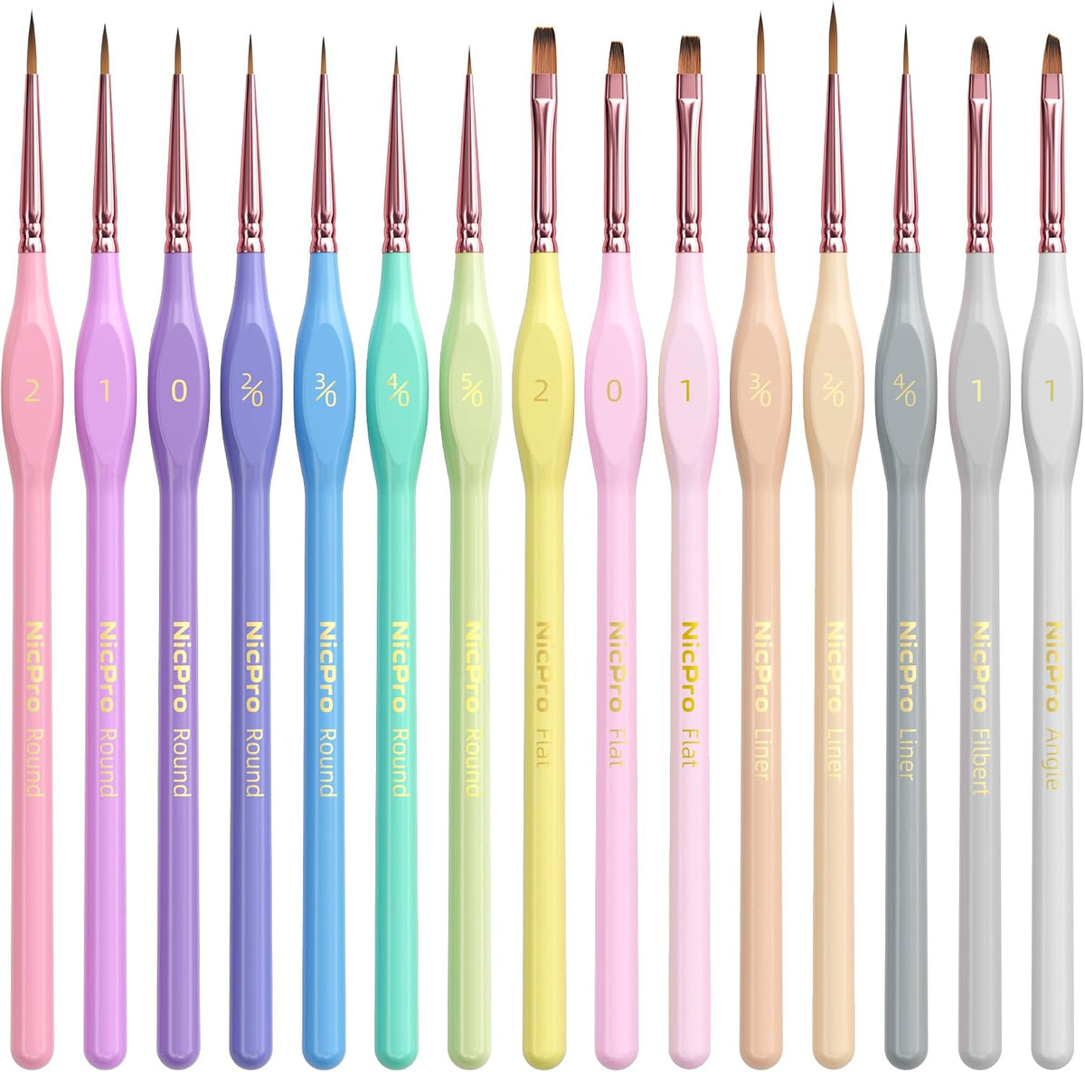15PCS Paint By Numbers Brushes, Micro Fine Detail Paint Brush Set