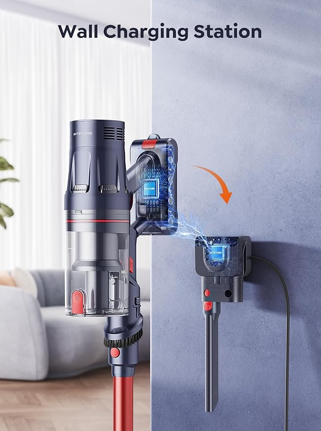 Cordless Vacuum Cleaner, 650W 55Kpa 70Mins Vacuum Cleaners for Home with Auto Mode/LED Display, Self-Standing Cordless Stick Vacuum Lightweight,Rechargeable Cordless Vacuum for Pet Hair/Carpet/Floors
