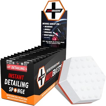 AutoERASERS™ Instant Detailing Car Bikes Wash Sponge, Non-Scratch Car Cleaning Sponge, Dual-Sided Auto Cleaning Sponges 