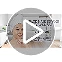 100% Cotton Hair Towels for Women, Head Towel Cap, Cotton Hair Turban Towel Wrap for Long Curly Anti Frizz Hair, Soft and Absorbent Cotton Hair Towels 2 Pack, Sage Green