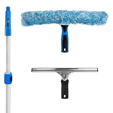 Unger Professional Connect and Clean Total Pro Cleaning Kit, All-in-One Household Window Washing with Streak-Free Result