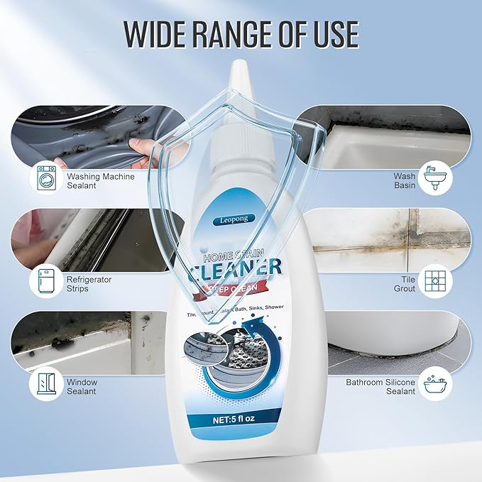 Leopong Home Cleaner Gel, Cleaner for Washing Machine, Refrigerator Strips, Household Shower, Kitchen Sinks, Walls, Tiles, Bathrooms- 5 fl oz