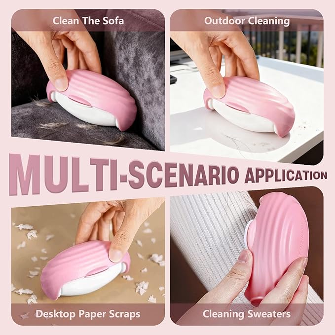 Reusable Lint Roller, 1 Pack Mini Travel Lint Rollers for Pet Hair Extra Sticky, Washable, Portable, Pink