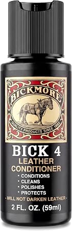 Bick 4 Leather Conditioner & Cleaner, Won't Darken Boots, Couch, Bags 2 oz