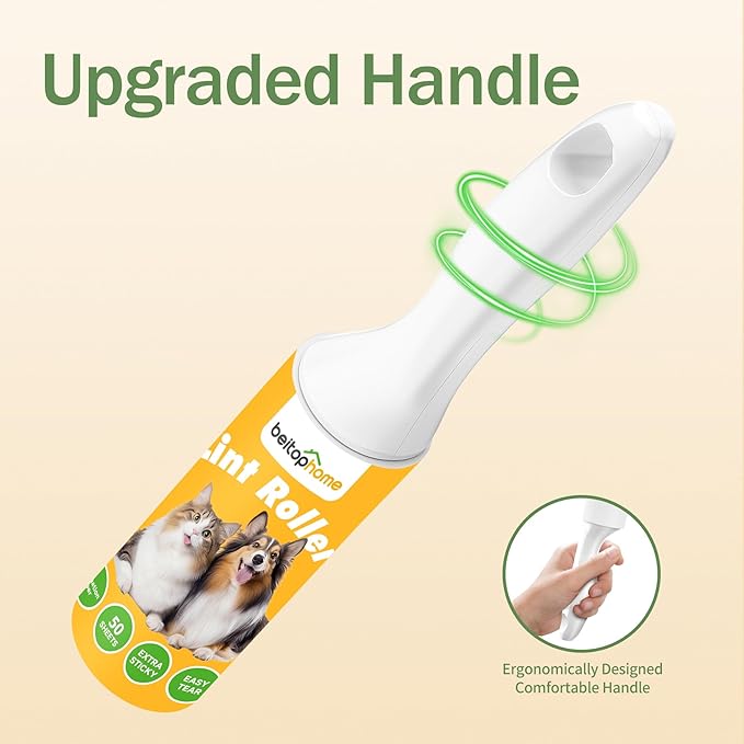 Mini Lint Roller for Pet Hair 2 Pack, Portable Sticky Lint Remover with 100 Sheets, Travel Size Lint Roller for Clothes, Car, Couch & On-the-Go Cleaning