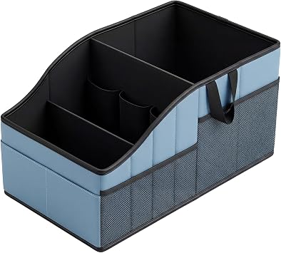 WHHMK Sturdy Leather Car Storage Support Up to 33 LB of Weight, Blue