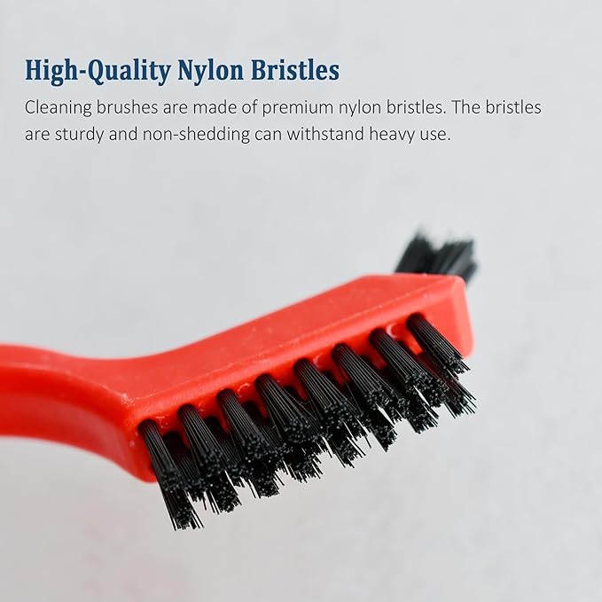 6pcs Nylon Brushes for Cleaning, Small Cleaning Brushes for Tight Spaces, Car Detailing Brush Set for Cleaning Dust in Holes