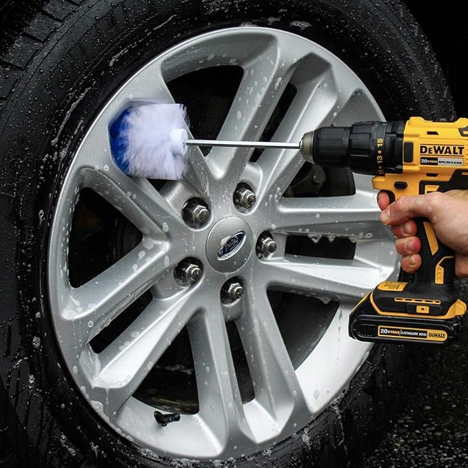 RotoScrub Drill-Powered Cleaning Brushes - 2-Brush Drill Accessory Combo Kit