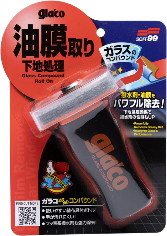 SOFT99 Glaco Glass Compound Roll On 100ml - Glass Cleaner