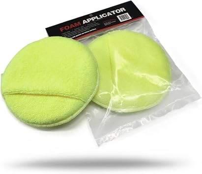 Maxshine 16cm Universal Yellow Multipurpose Microfiber Finger Hold Applicator – Soft, Reusable Pad for Waxing, Polishing