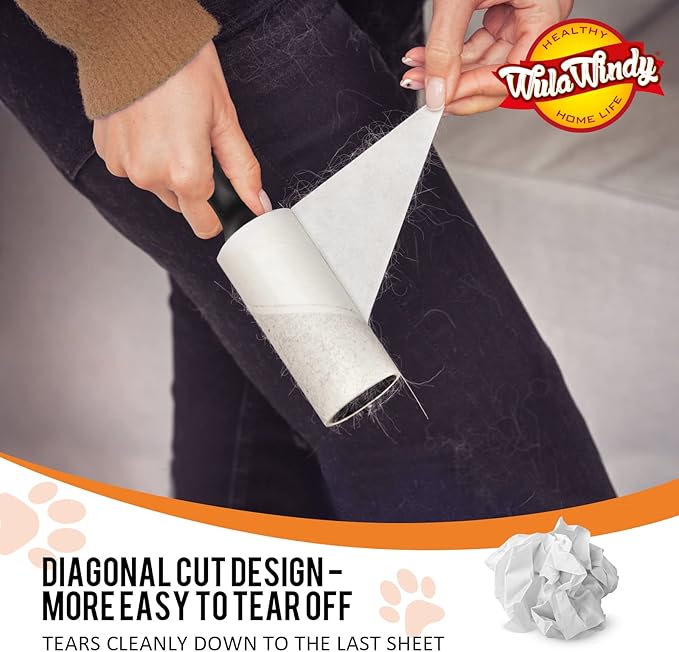 Lint Roller for Pet Hair – Extra Sticky Pet Hair Remover for Clothes, Furniture & Upholstery & Car Seats, Easy-Tear Sheets, Value Pack for Dog & Cat Fur 2 Pack