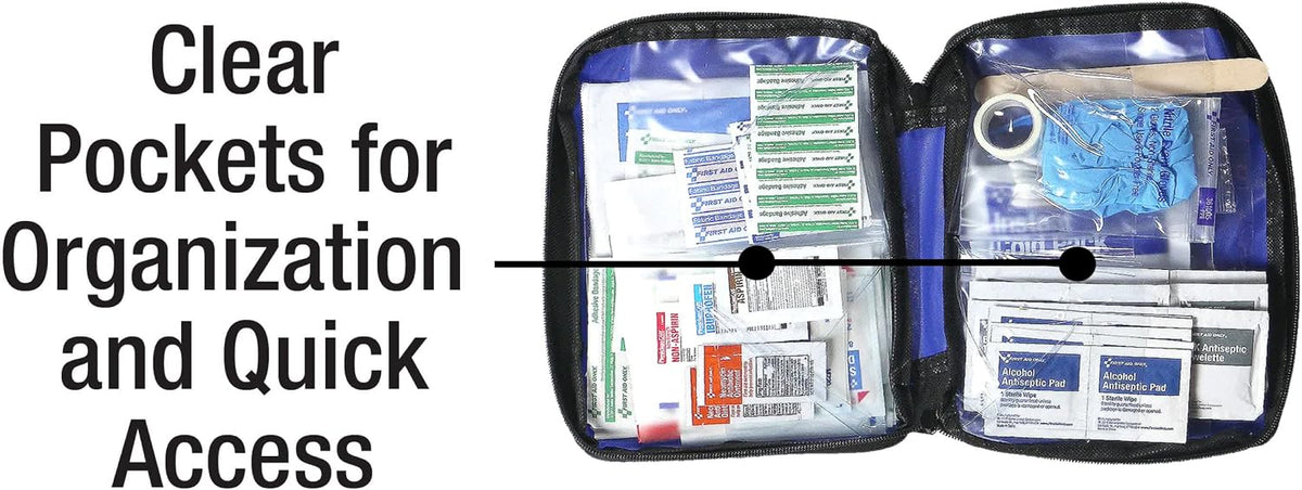 FAO-428 All-Purpose Emergency First Aid Kit for Home, Car, Travel, and Business, 131 Pieces