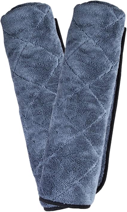 Adam's Polishes Towel Jumbo Plush Drying Towel 33 x 29 inches 1500 GSM - Absorbent Microfiber (2 Pack), White