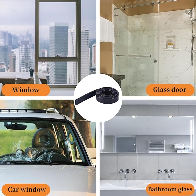 2 Pcs 41 Inch Squeegee Replacement Rubber Blade, Household Silicone Squeegee Refill for Window, Glass, Shower Doors Cleaning