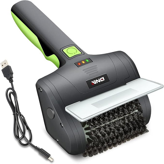 DNA Motoring TOOLS-00219 Cordless Electric Grill Cleaning Scrub Brush Rechargeable with Type-C Charge Cord,Green/Black