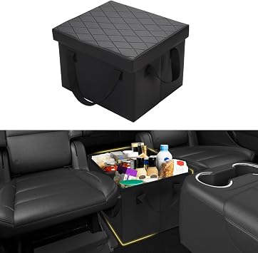 Mixsuper Liner Car Seat Organizer for 2015-2020 Chevy Tahoe/GMC Yukon, Console Organizer Backseat Box for Chevy Tahoe, D