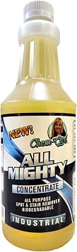 Chem-Girl | ALL MIGHTY CONCENTRATE -Super Strength Biodegradable Spot & Stain Remover + Multi-Surface Spray Cleaner for 