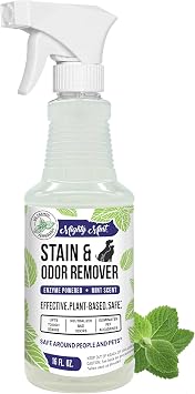 Mighty Mint Stain & Odor Remover, Natural Enzyme Spray Safely Neutralizes Odor and Stains from Dogs, Cats on Carpet, Fur