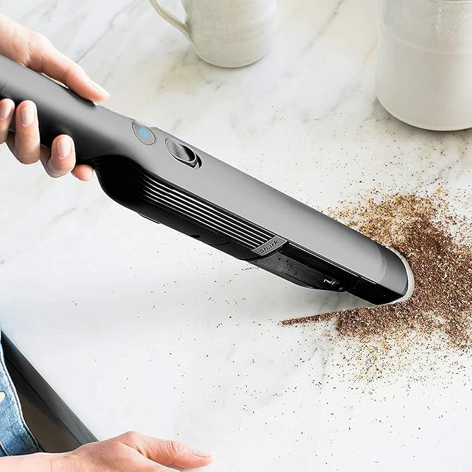 Shark WV201 WANDVAC Handheld Vacuum Lightweight at 1.4 Pounds with Powerful Suction, Charging Dock, Single Touch Empty and Detachable Dust Cup (WV201BLK Black) (Renewed)