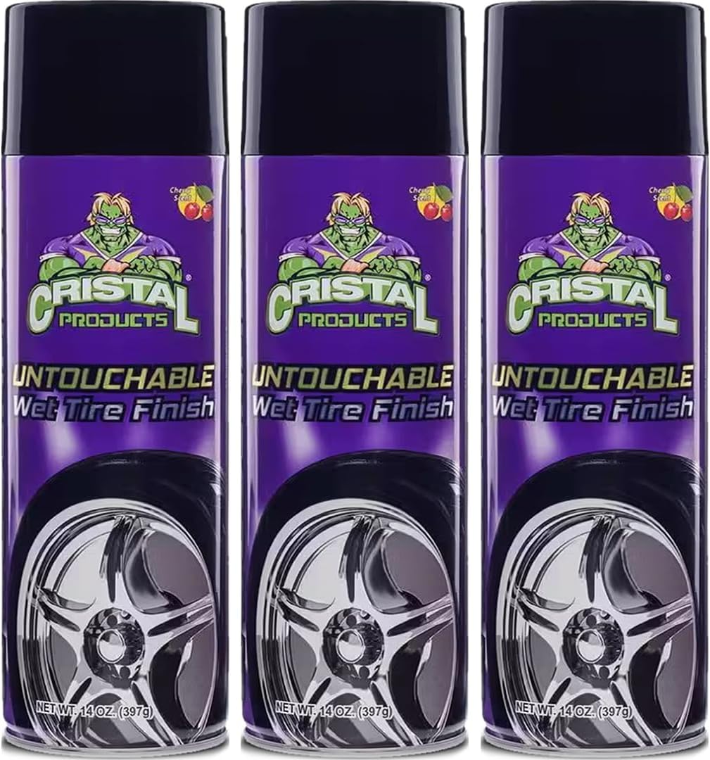 Untouchable Tire Shine Spray – Long-Lasting Wet Tire Finish for Deep Gloss & Protection – Waterproof Tire Shine, Easy Application, Premium Tire Cleaner Shine