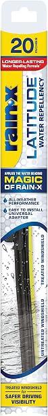 Rain-X 5079277-2 Repellency Water Repellent Wiper Blades, 20" Windshield Wiper, All Weather Streak-Free for Enhanced Vis