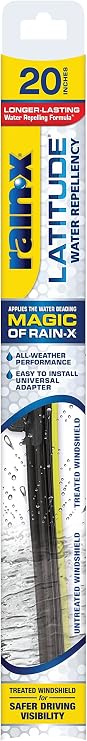 Rain-X 5079277-2 Repellency Water Repellent Wiper Blades, 20" Windshield Wiper, All Weather Streak-Free for Enhanced Vis