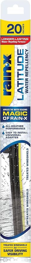 Rain-X 5079277-2 Repellency Water Repellent Wiper Blades, 20" Windshield Wiper, All Weather Streak-Free for Enhanced Vis
