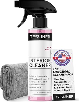 Tesla Seat Cleaner & Stain Remover, Interior Cleaner for Black & White Vegan Leather, Interior Cleaning Products | Tesla