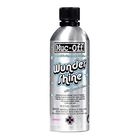 Muc-Off Wundershine, 16.9 fl oz - High-Performance Car Polish, Motorcycle Polisher and Detailer - Bodywork and Metal Pol