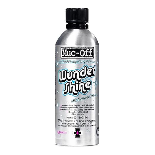Muc-Off Wundershine, 16.9 fl oz - High-Performance Car Polish, Motorcycle Polisher and Detailer - Bodywork and Metal Pol