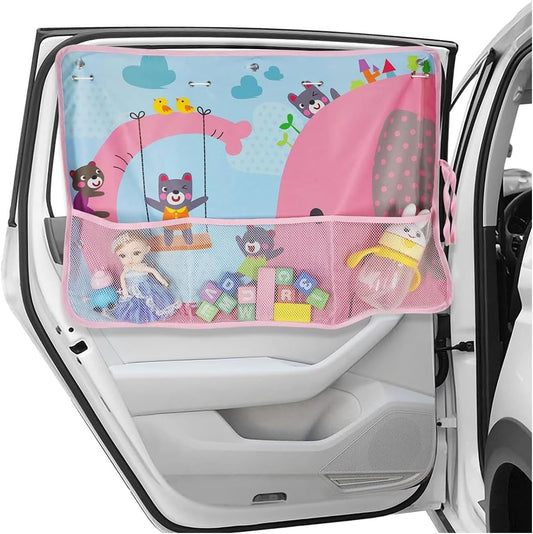 GLSOWEE Car Window Shade for Baby, Blackout Car Window Curtain, Elephant