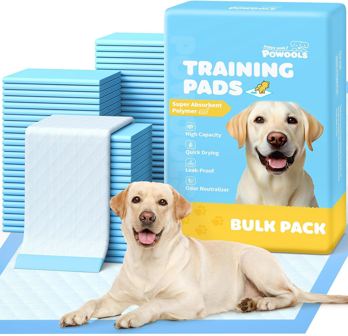 Puppy Pads for Dogs, 34 x 28 in, 6-Layer, Leak-Proof, 100-Pack