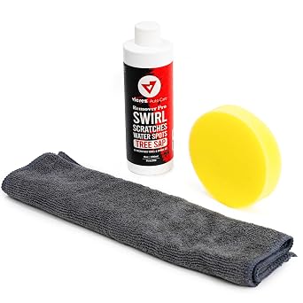 Vicrez Auto Care vac102 Remover Pro Swirl, Scratches, Water Spots, Tree Sap w/Microfiber Towel and Sponge Kit
