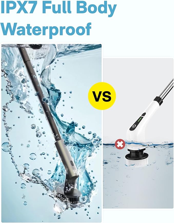 Hoto 1 Pcs Replacement Brush Heads for Electric Spin Scrubber, Power Cleaning Brush Cordless Dome Brush, Suitable for HOTO Electric Scrubber Only, Brush Accessories for Bathroom Shower Kitchen Floor