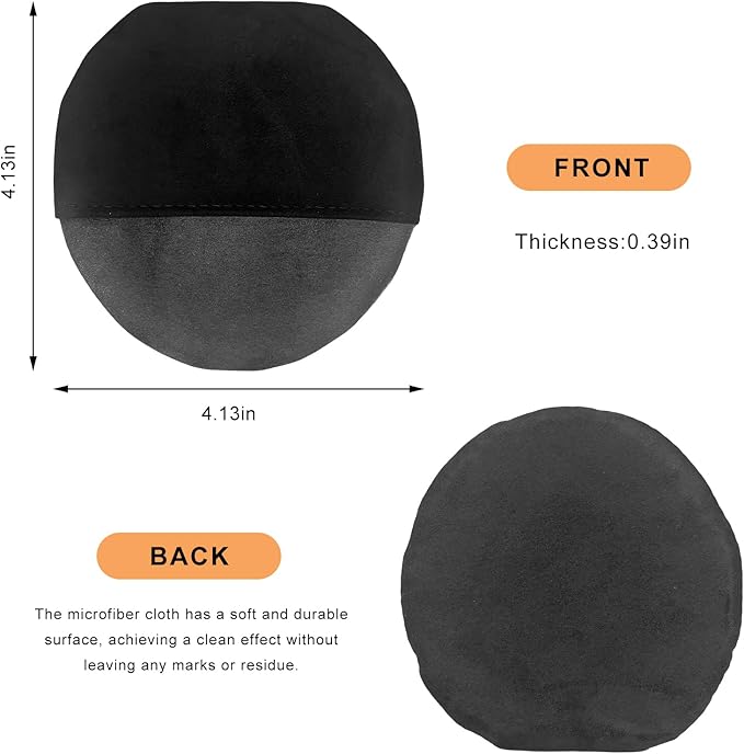 Car Screen Cleaner, Square Microfiber Cloth Non-Scratch Auto Touchscreen Cleaning Wipes, Foldable Touch Screen Pad Universal Cleaning Tool for Vehicle Dashboard Display (Round)
