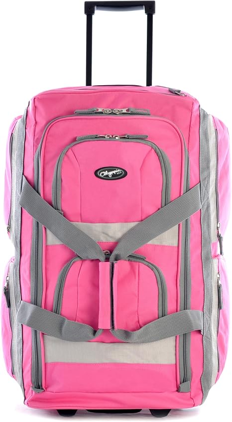 Olympia U.S.A. 33 inch Jumbo Size 8 Pockets Wheeled Rolling Duffel Bag Water Resistant Luggage Lightweight Travel Suitca