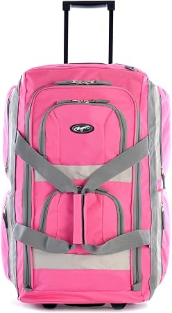 Olympia U.S.A. 33 inch Jumbo Size 8 Pockets Wheeled Rolling Duffel Bag Water Resistant Luggage Lightweight Travel Suitca