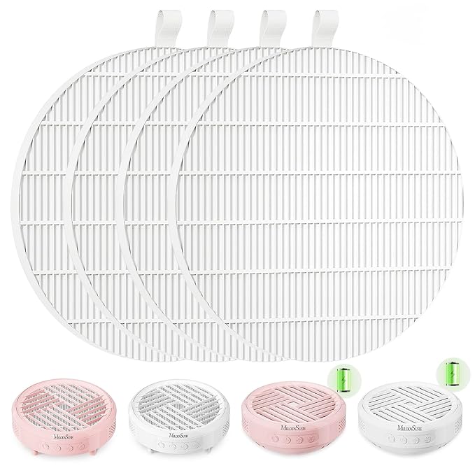 SProR Nail Dust Collector Replacement Filter, 4 Pack Reusable Dust Filter for MelodySusie Hpro/SProR Nail Dust Collector, Compatible Fine Filter for Efficient Nail Dust Collection