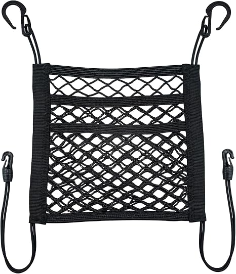 3-Layer Car Mesh 11.8" x 10.6" Organizer Between Front Seats