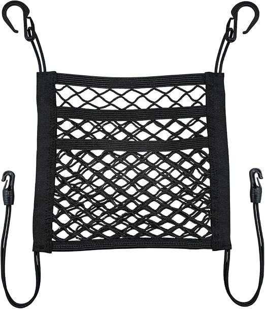 3-Layer Car Mesh 11.8" x 10.6" Organizer Between Front Seats