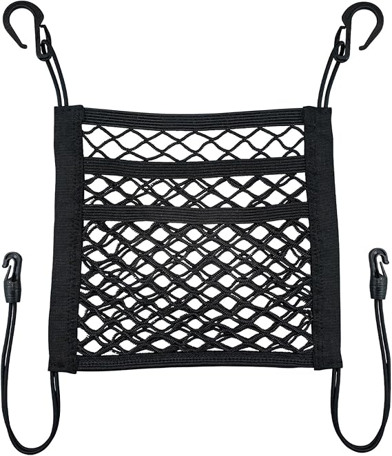 3-Layer Car Mesh 11.8" x 10.6" Organizer Between Front Seats