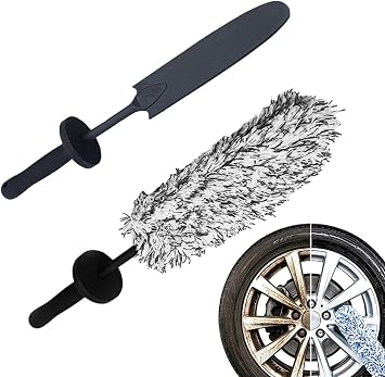 Wheel Barrel Brush Set, Long Handle Microfiber Wheel Brush Car Duster Exterior, Cleaning Brush for Wheels and Car Detail