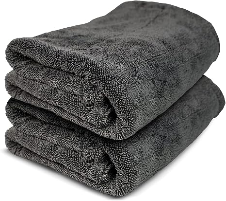 ExoForma Mega Car Drying Towel - Holds Up to 9 lbs, No Streaks, Scratches, or Water Spots | 1200 GSM Microfiber Double T