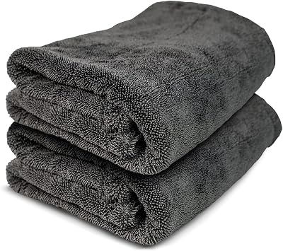 ExoForma Mega Car Drying Towel - Holds Up to 9 lbs, No Streaks, Scratches, or Water Spots | 1200 GSM Microfiber Double T