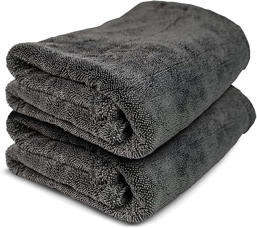 ExoForma Mega Car Drying Towel - Holds Up to 9 lbs, No Streaks, Scratches, or Water Spots | 1200 GSM Microfiber Double T