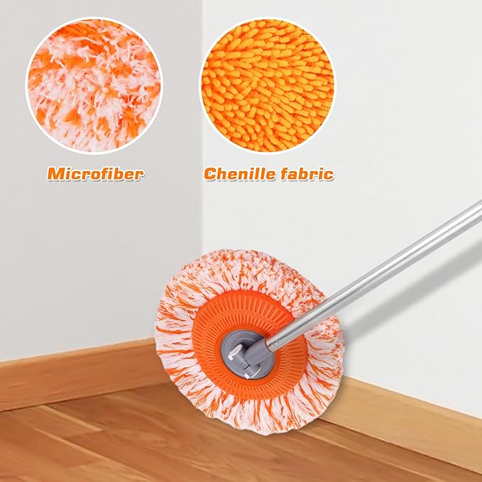 Keyloland Wall Mop, Primium 68” Wall Cleaner, High-Quality Baseboard Cleaner, Professional-Grade Baseboard Cleaner Tool with Handle, Superior Quality Dust Mop, Efficient cleaning tools