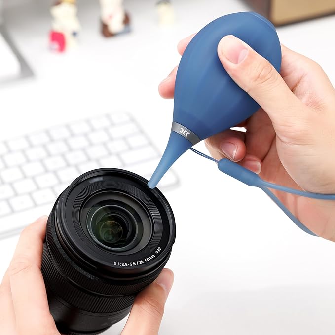 [Upgraded Version] Soft Tip Silicone Camera Dust Blower Lens Air Blower,Camera Lens Cleaner Air Blower for Sensor LCD Keyboards Filters Alcohol Ink Printing,Dust Blower Replace Canned Air-Blue