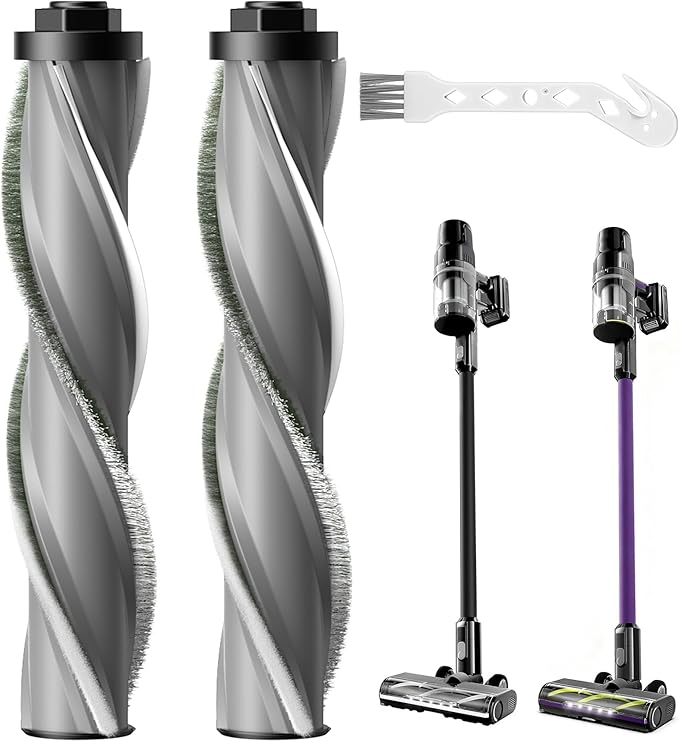 iSingo 3789X Brush Roll Replacement Compatible with Bissell Cleanview XR Pet 300W / XR 200W / Powerlifter Turbo Cordless Stick Vacuum, Model# 3797V, 3789U, 3789, 3789X, 3797, 3797W, 2 Pack, Grey
