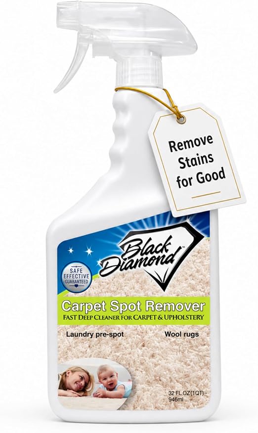 Black Diamond Stoneworks Carpet Spot Remover – Carpet & Upholstery Cleaner for Rugs, Couches, Car Seats & Fabric Surface